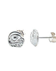 Earrings - Sterling Silver - Studs - Tiny - Cutout - Bear