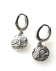 Earrings - Sterling Silver - Sleeper - Small - Round - Hummingbird