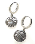 Earrings - Sterling Silver - Sleeper - Small - Round - Eagle