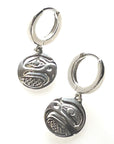 Earrings - Sterling Silver - Cast - Sleeper - Small - Round - Eagle