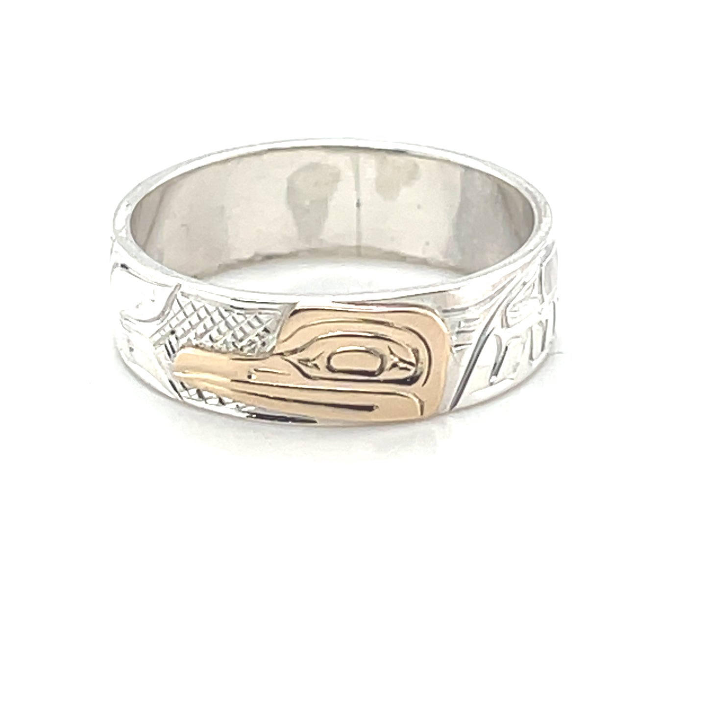 Ring - Gold & Silver - 1/4" - Hummingbird - Size 10