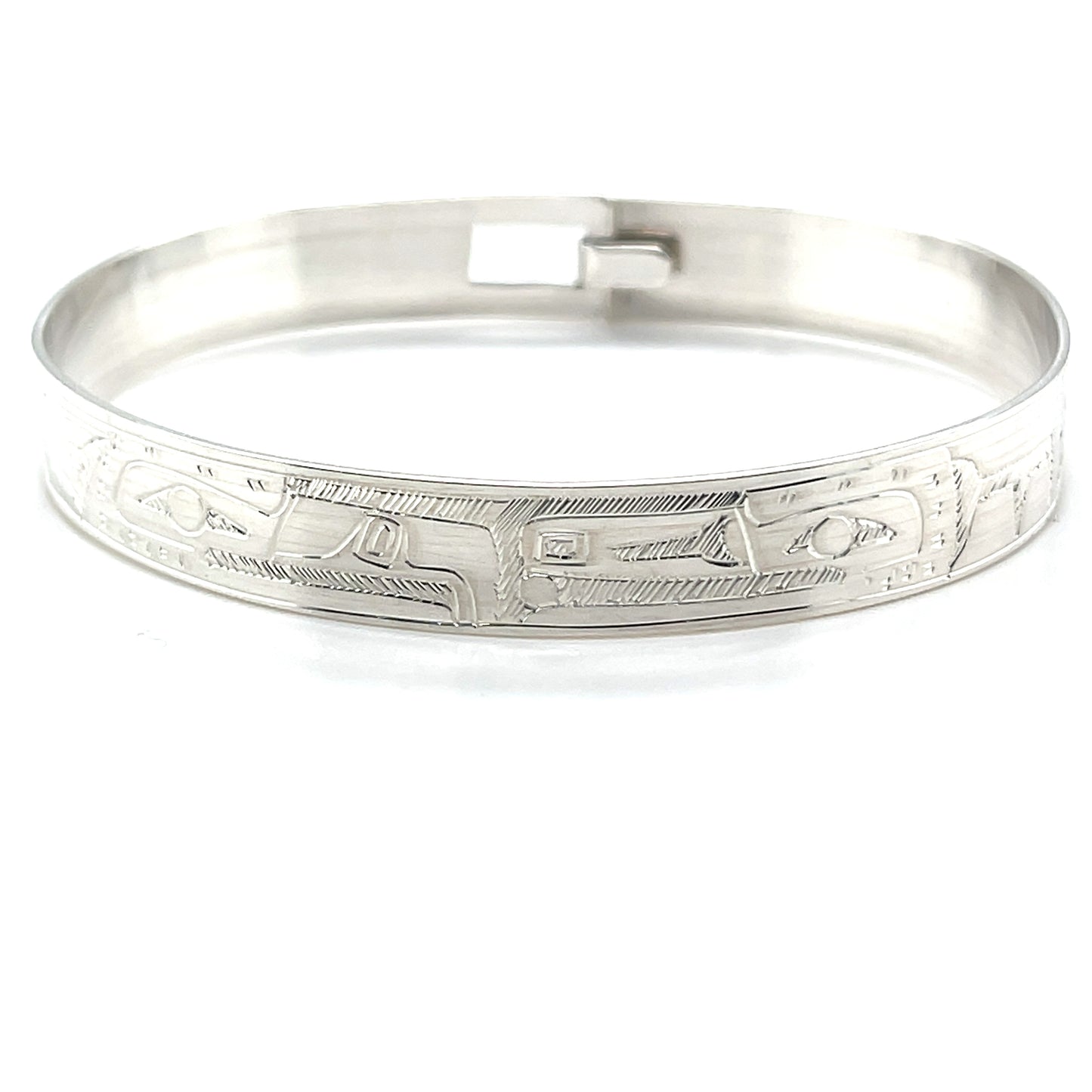 Bangle - Sterling Silver - 3/8" - Eagle & Raven