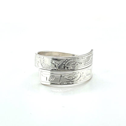 Ring - Sterling Silver - Wrap - 3/16" - Eagles - Size 6