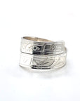 Ring - Sterling Silver - Wrap - 3/16" - Eagles - Size 6.25