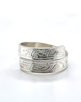 Ring - Sterling Silver - Wrap - 3/16" - Eagles - Size 6.75