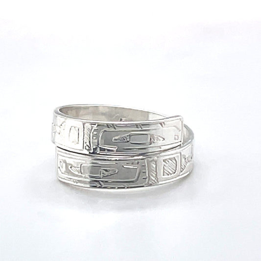 Ring - Sterling Silver - Wrap - 3/16" - Orcas - Size 6.5