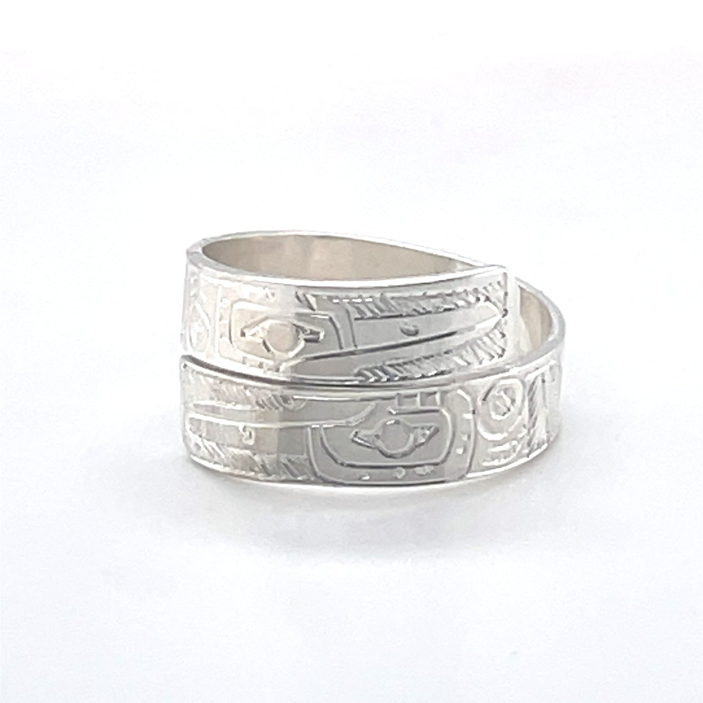 Ring - Sterling Silver - Wrap - 1/4" - Hummingbirds