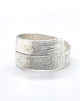 Ring - Sterling Silver - Wrap - 3/16" - Hummingbirds - Size 7.5