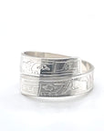 Ring - Sterling Silver - Wrap - 3/16" - Eagles - Size 7.5