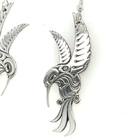 Earrings - Sterling Silver - Cutout - Hummingbird