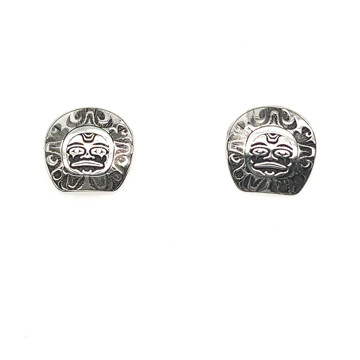 Earrings - Sterling Silver - Studs - Sun