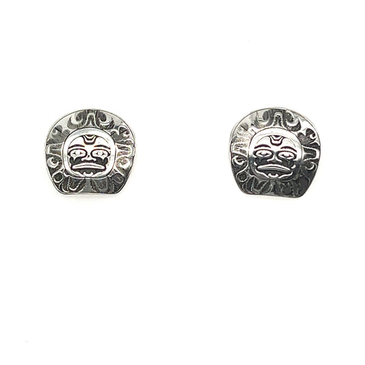 Earrings - Sterling Silver - Studs - Sun