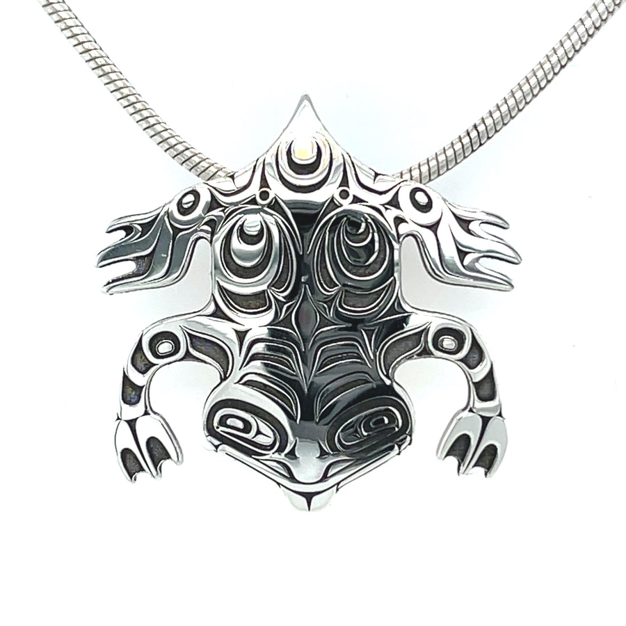 Pendant - Sterling Silver - Cutout - Frog
