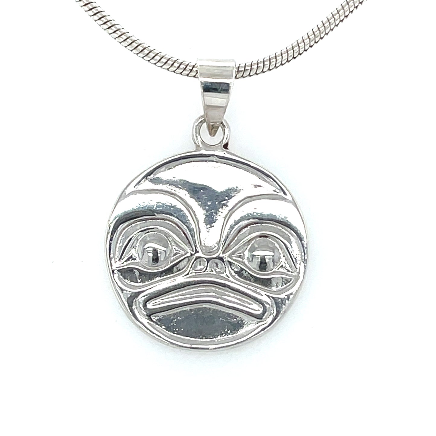 Pendant - Sterling Silver - Cast - Small - Round - Frog