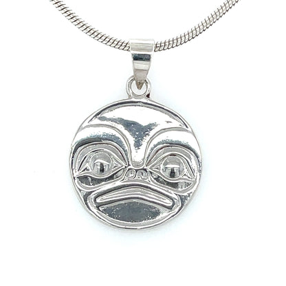 Pendant - Sterling Silver - Cast - Small - Round - Frog