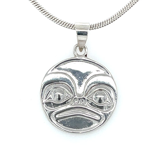 Pendant - Sterling Silver - Cast - Small - Round - Frog