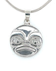 Pendant - Sterling Silver - Cast - Small - Round - Frog