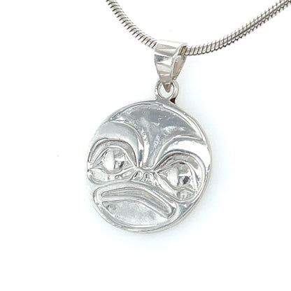 Pendant - Sterling Silver - Cast - Small - Round - Frog