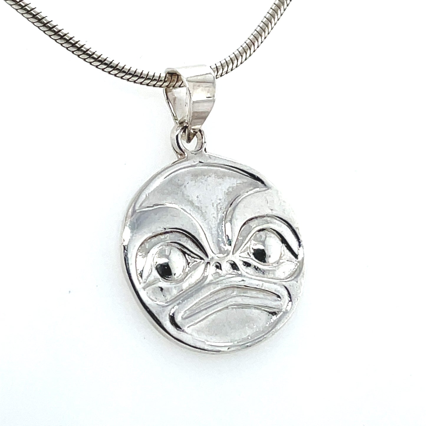 Pendant - Sterling Silver - Cast - Small - Round - Frog