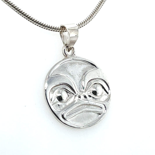 Pendant - Sterling Silver - Cast - Small - Round - Frog