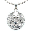 Pendant - Sterling Silver - Small - Round - Eagle