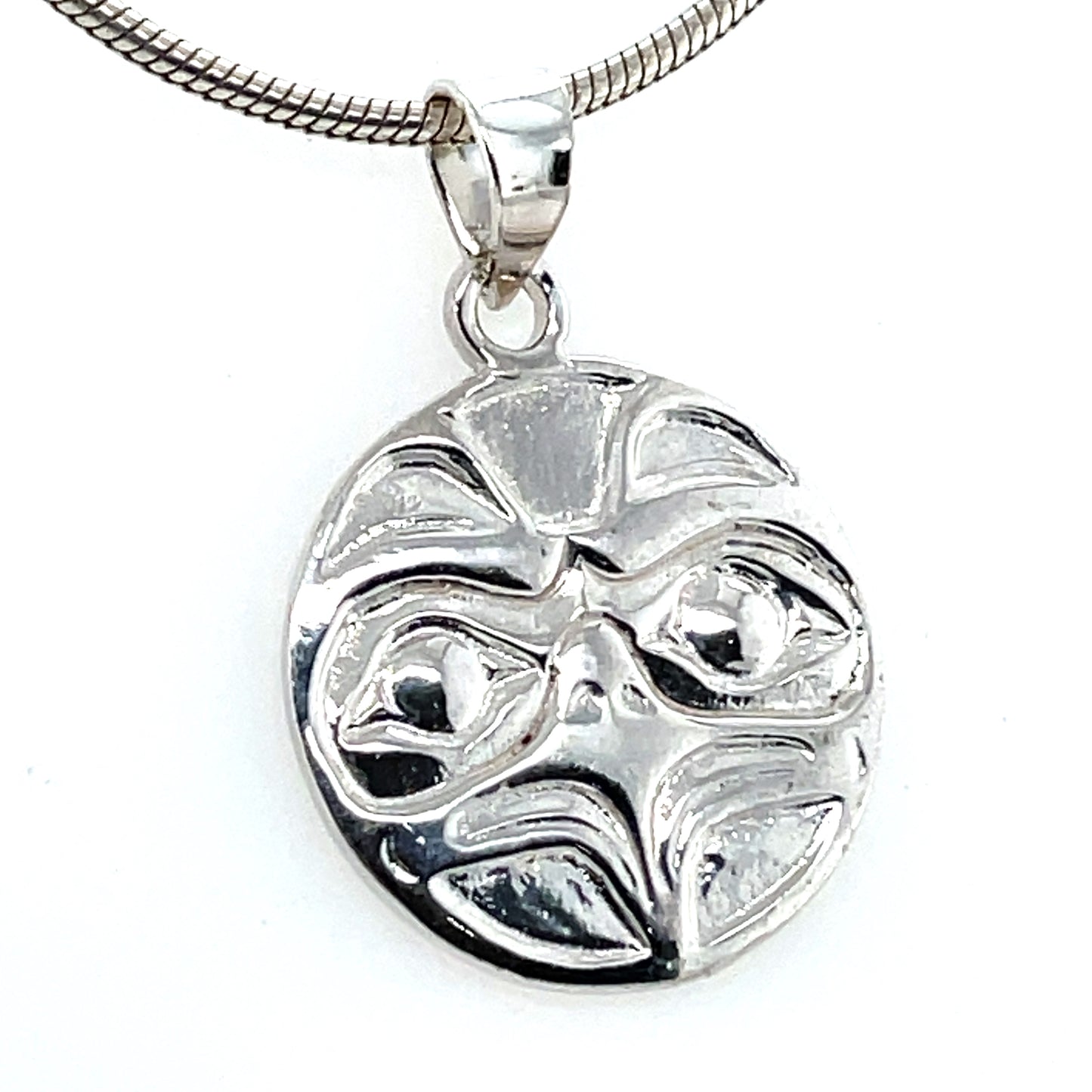 Pendant - Sterling Silver - Cast - Small - Round - Eagle