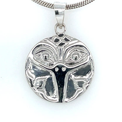 Pendant - Sterling Silver - Cast - Small - Round - Hummingbird