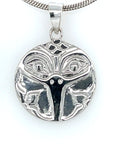 Pendant - Sterling Silver - Small - Round - Hummingbird