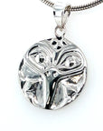 Pendant - Sterling Silver - Cast - Small - Round - Hummingbird