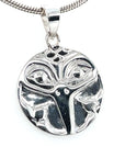 Pendant - Sterling Silver - Cast - Small - Round - Hummingbird