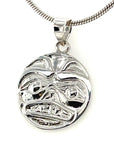 Pendant - Sterling Silver - Small - Round - Bear