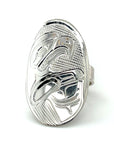Ring - Sterling Silver - Oval - Eagle - size 5.75