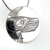 Pendant - Sterling Silver - Round  - Humpback