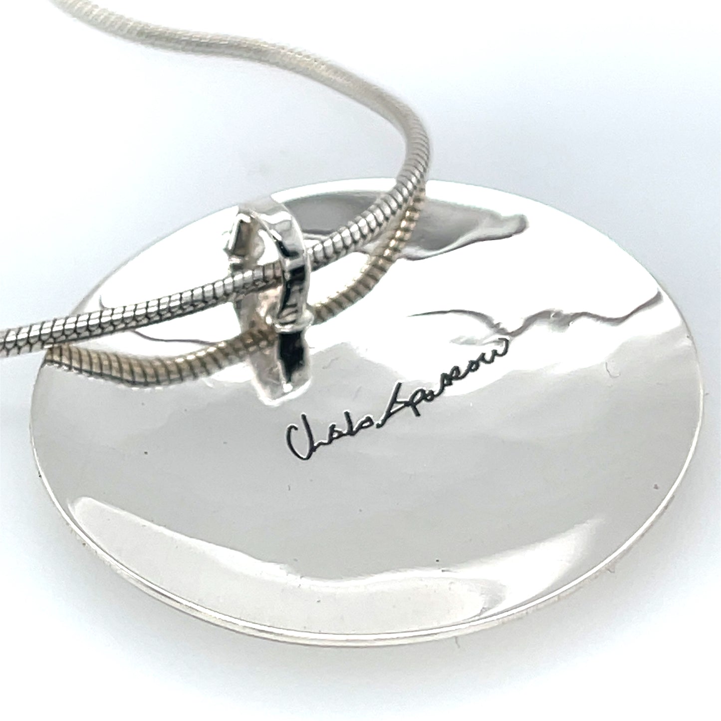 Pendant - Sterling Silver - Round  - Humpback