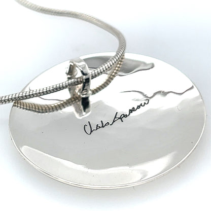 Pendant - Sterling Silver - Round  - Humpback