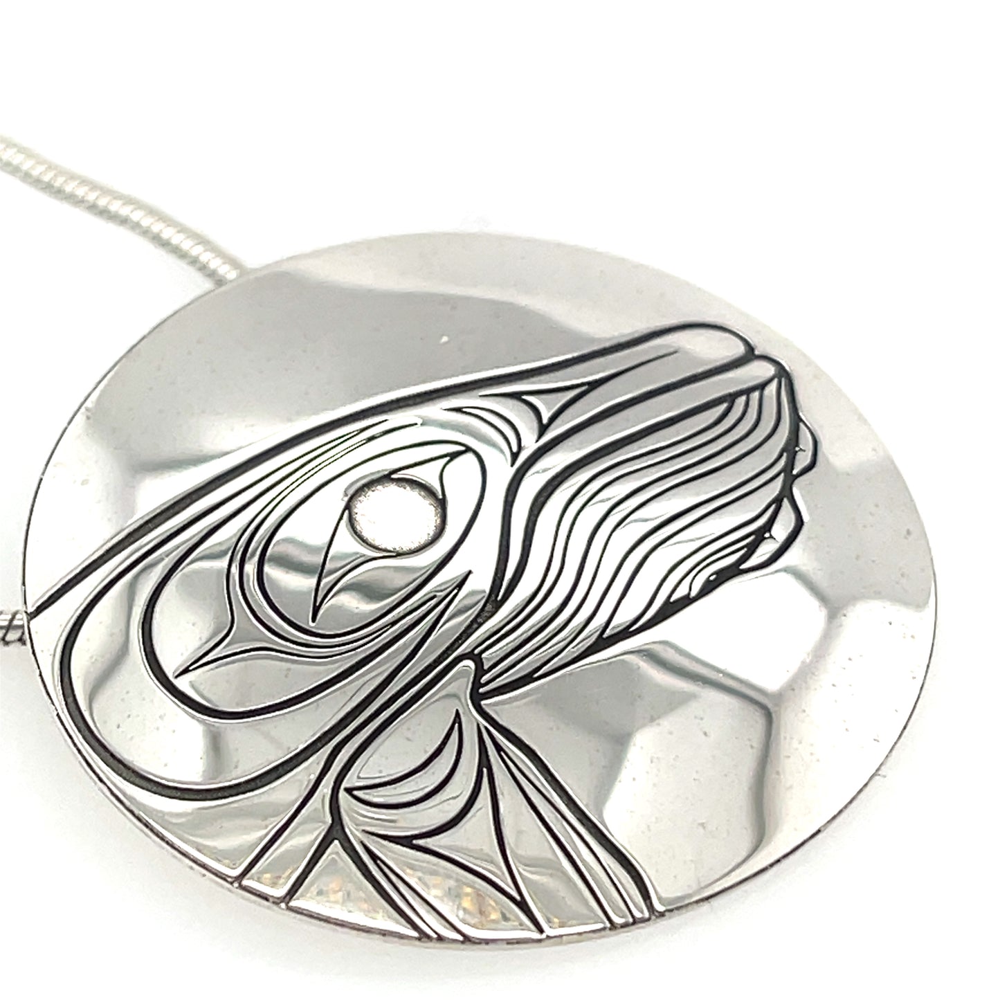 Pendant - Sterling Silver - Round  - Humpback