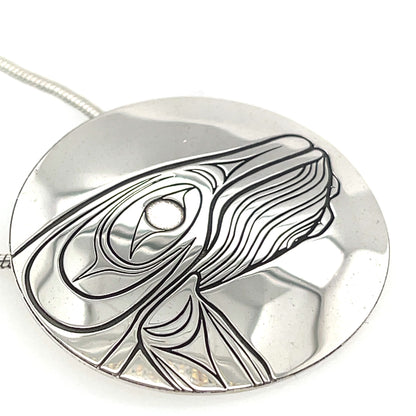 Pendant - Sterling Silver - Round  - Humpback