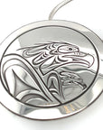 Pendant - Sterling Silver - Round  - 2 Eagles