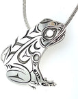 Pendant - Sterling Silver - Cutout  - Sitting Frog