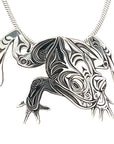 Pendant - Sterling Silver - Cutout  - Leaping Frog