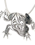 Pendant - Sterling Silver - Cutout  - Leaping Frog