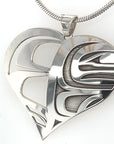 Pendant - Gold & Silver - Heart Shape - Raven Box