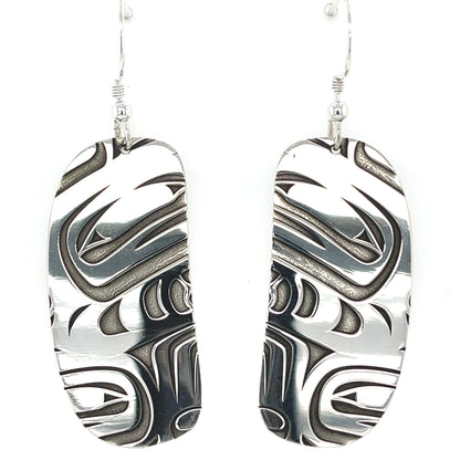 Earrings - Sterling Silver - Inner Ovoid - Raven Box