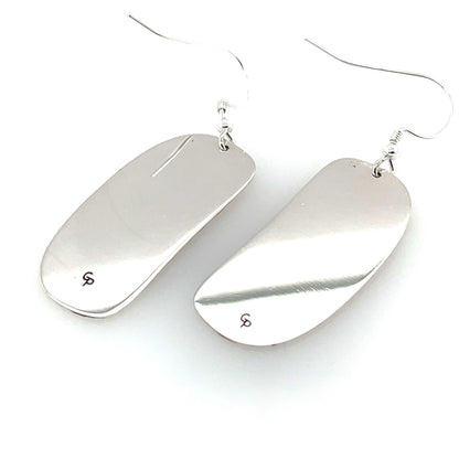 Earrings - Sterling Silver - Inner Ovoid - Raven Box