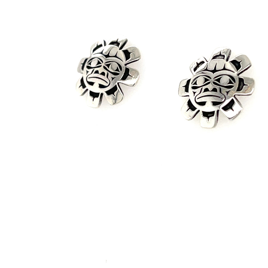 Earrings - Sterling Silver - Cutout - Sun