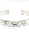 Bracelet - Sterling Silver - 3/8" - Bear & Salmon
