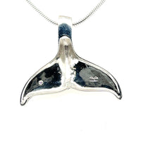 Pendant - Sterling Silver - Whale Tail - Amethyst