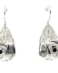 Earrings - Sterling Silver - Teardrop - Hummingbird