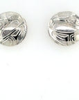 Earrings - Sterling Silver - Studs - Round - Eagle