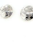 Earrings - Sterling Silver - Studs - Round - Eagle